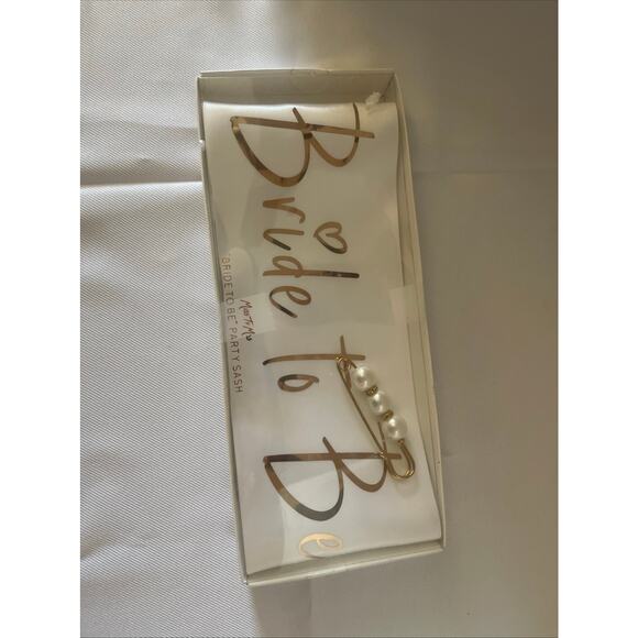 Miss To Mrs. Bride to Be Party Sash with Gold Clasp - Picture 6 of 6